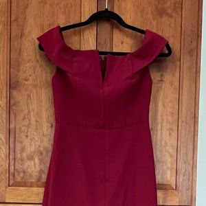 Dessy Collection, Vivian Diamond Formal Red Gown